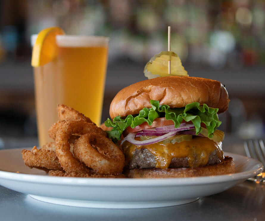 burger and beer